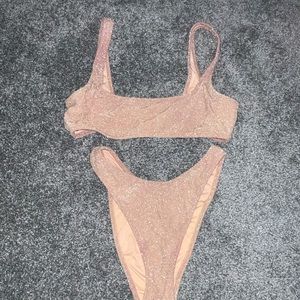 Tan sparkle pacsun bikini set